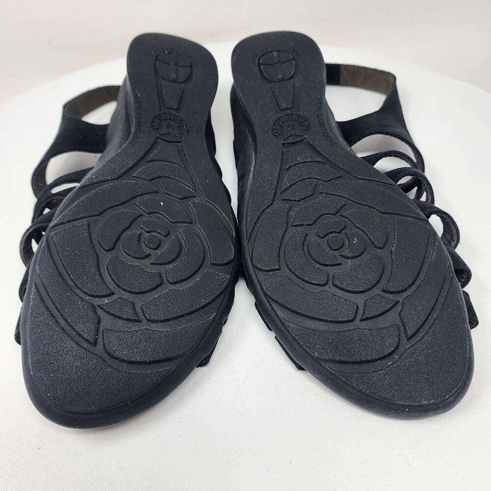 Mephisto Praline Air-Relax Sandal EU40/US10 Black Nubuck Leather Strappy Shoes - Picture 13 of 14